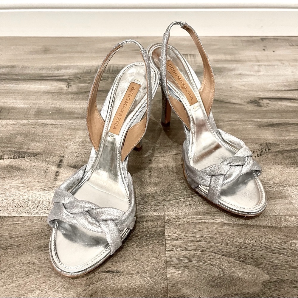 BCBGMaxAzria MA-MIRNA HIGH HEELS | Size 6 | SILVER